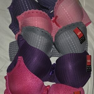 Women's Elegant Lace Bra Set - Pink, Gray, Purple